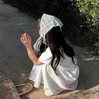 Lace sheer hair scarf