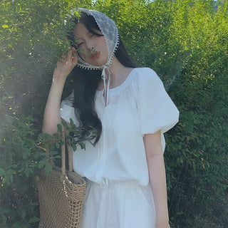 Lace sheer hair scarf