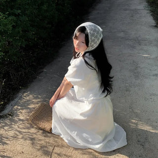 Lace sheer hair scarf