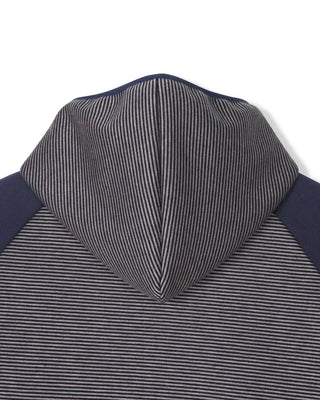 (4 colors) Striped zip-up hoodie