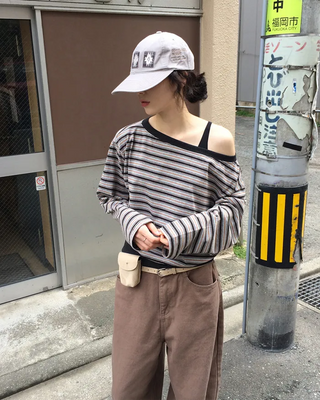 Cotton balloon wide pants
