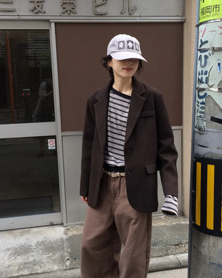 Cotton balloon wide pants