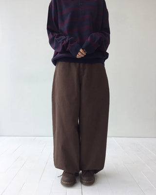 Cotton balloon wide pants
