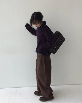 Cotton balloon wide pants