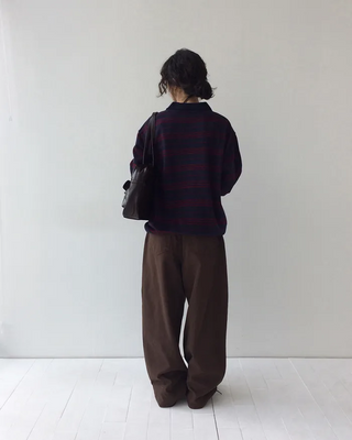 Cotton balloon wide pants