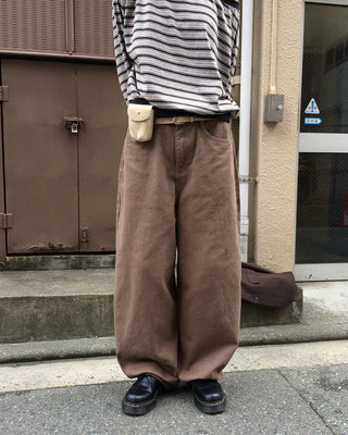 Cotton balloon wide pants