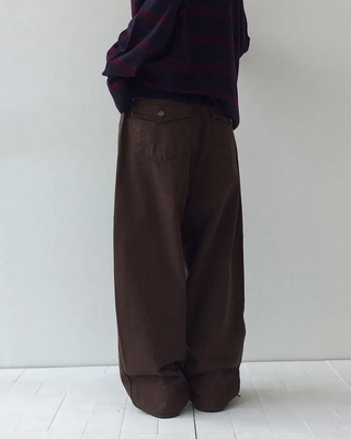 Cotton balloon wide pants