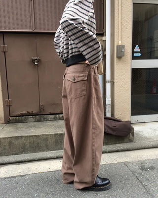 Cotton balloon wide pants