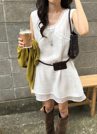Frilled layered camisole dress