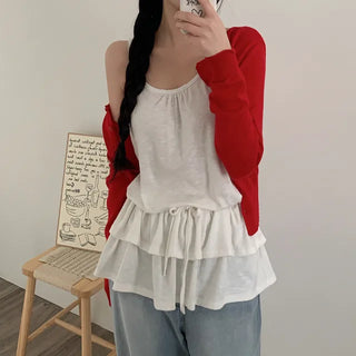 Layered tiered mini camisole dress