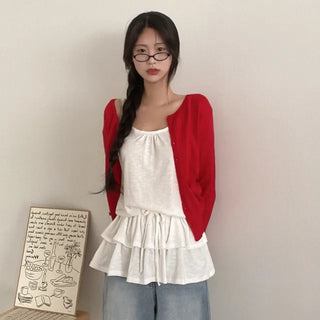 Layered tiered mini camisole dress
