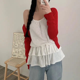 Layered tiered mini camisole dress