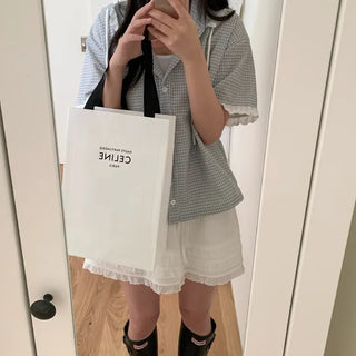 Layered frill shirring ribbon mini skirt