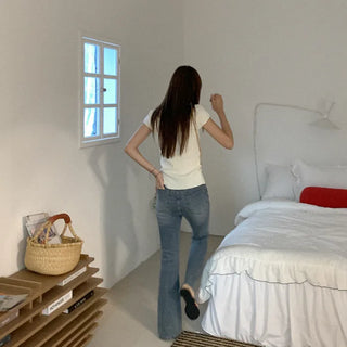 Bootcut denim pants