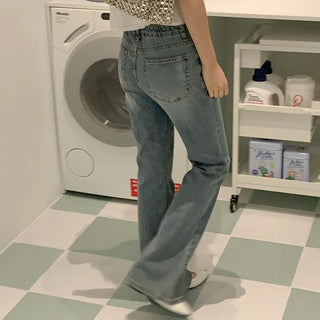 Bootcut denim pants