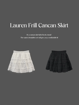 Frilled tiered skirt (2 colors)