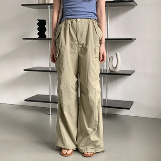 String Nylon Cargo Pants