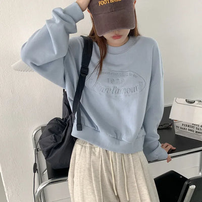 Lettering Stitch Sweatshirt