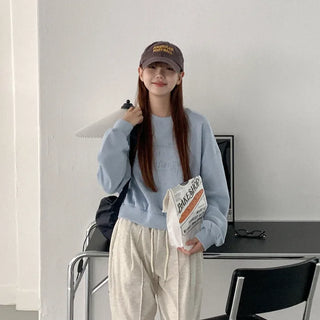 Lettering Stitch Sweatshirt