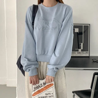 Lettering Stitch Sweatshirt