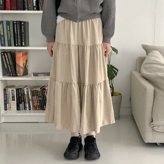 Tiered long skirt