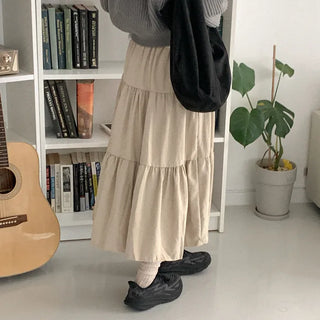 Tiered long skirt