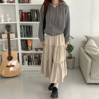 Tiered long skirt