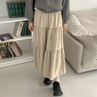 Tiered long skirt