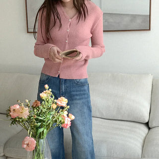 Cashmere Rib Cardigan