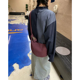 Long denim skirt