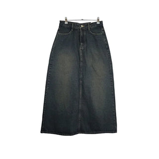 Long denim skirt