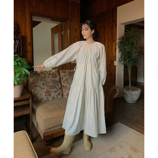 String Long Sleeve Dress