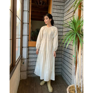 String Long Sleeve Dress