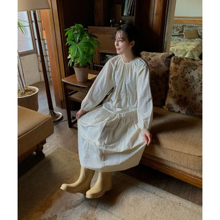 String Long Sleeve Dress