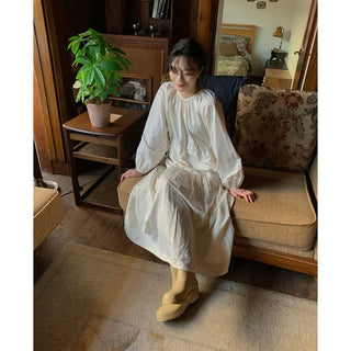 String Long Sleeve Dress