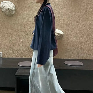 String Bicolor Long-Sleeve T-Shirt