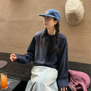 String Bicolor Long-Sleeve T-Shirt
