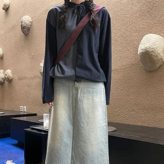 String Bicolor Long-Sleeve T-Shirt
