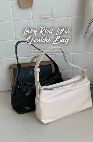 Rivet Leather Shoulder Bag