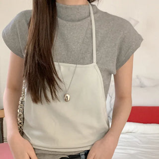 Silver long necklace