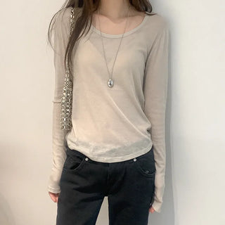 Silver long necklace
