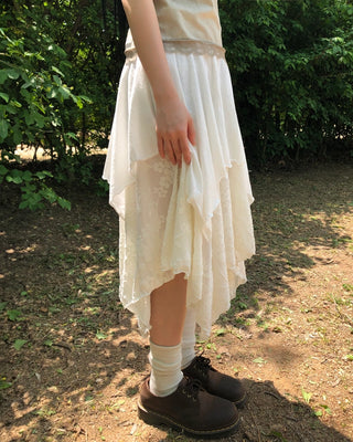 Jacquard midi skirt