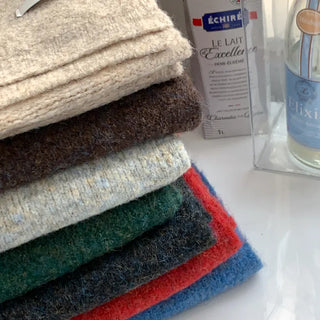 Wool knit scarf