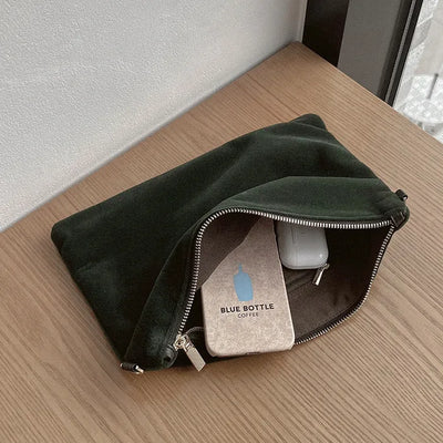 Suede fur pouch