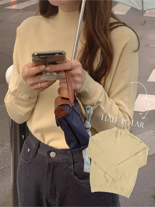 Whole Garment Cashmere Wool Turtleneck Knit