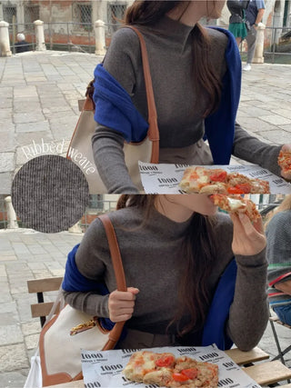 Whole Garment Cashmere Wool Turtleneck Knit