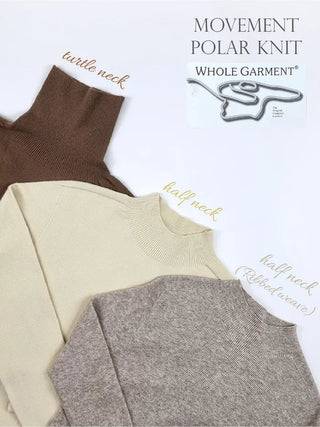 Whole Garment Cashmere Wool Turtleneck Knit