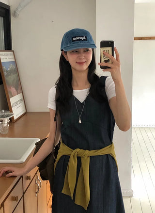 [5 colors] Halter neck sleeveless top