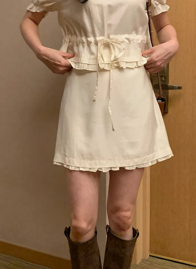 Round crop blouse set - skirt (set item / 200% versatility / wedding look)