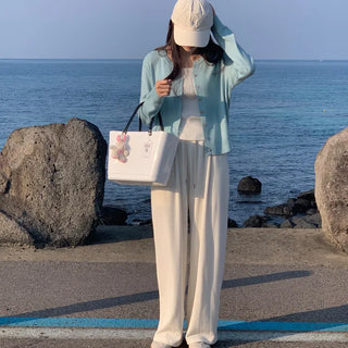 Wide ribbed pants, 4 colors